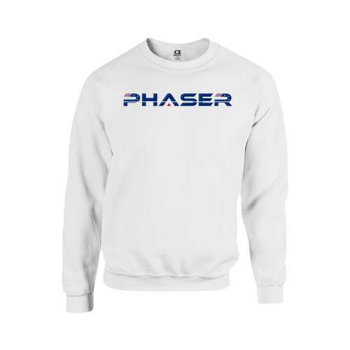 The white Phaser Space Crew | Phaser Marketing Sweatshirt