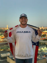 Load image into Gallery viewer, Bruce Lemon repping the 3rd Edition patch hat as well as our Phaser Space Crew Sweatshirt